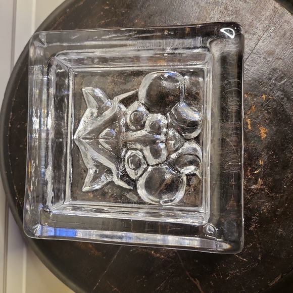 Vintage Viking Tray Signed by Lars Hellsten for Skruf Glasbruk 5.5